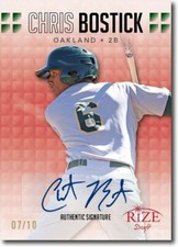 CHRIS BOSTICK 2013 Rize Rookie Autograph RED Auto RC #/10