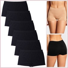 Women Seamless Stretch Boyshorts Boxer Panties Underwear Free One Size Black