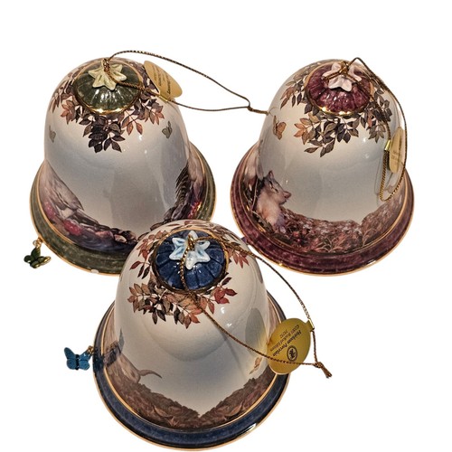 The Bradford Editions Garden Discoveries Kitten Ornaments Set of 3 Bells *READ* - Picture 10 of 22