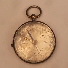 Vintage Brass French Compass Made in France Antique 