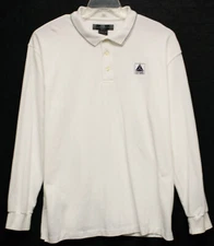 CITGO Petroleum Corp NikeGolf Polo Shirt Men's XL White Long Sleeve Cotton Blend