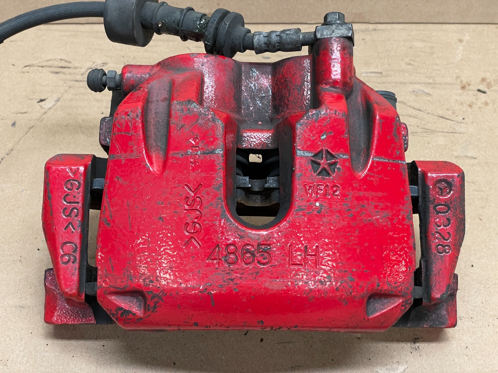 2017 2018 Maserati Levante Front Left Driver Brake Caliper Red 1442 OEM