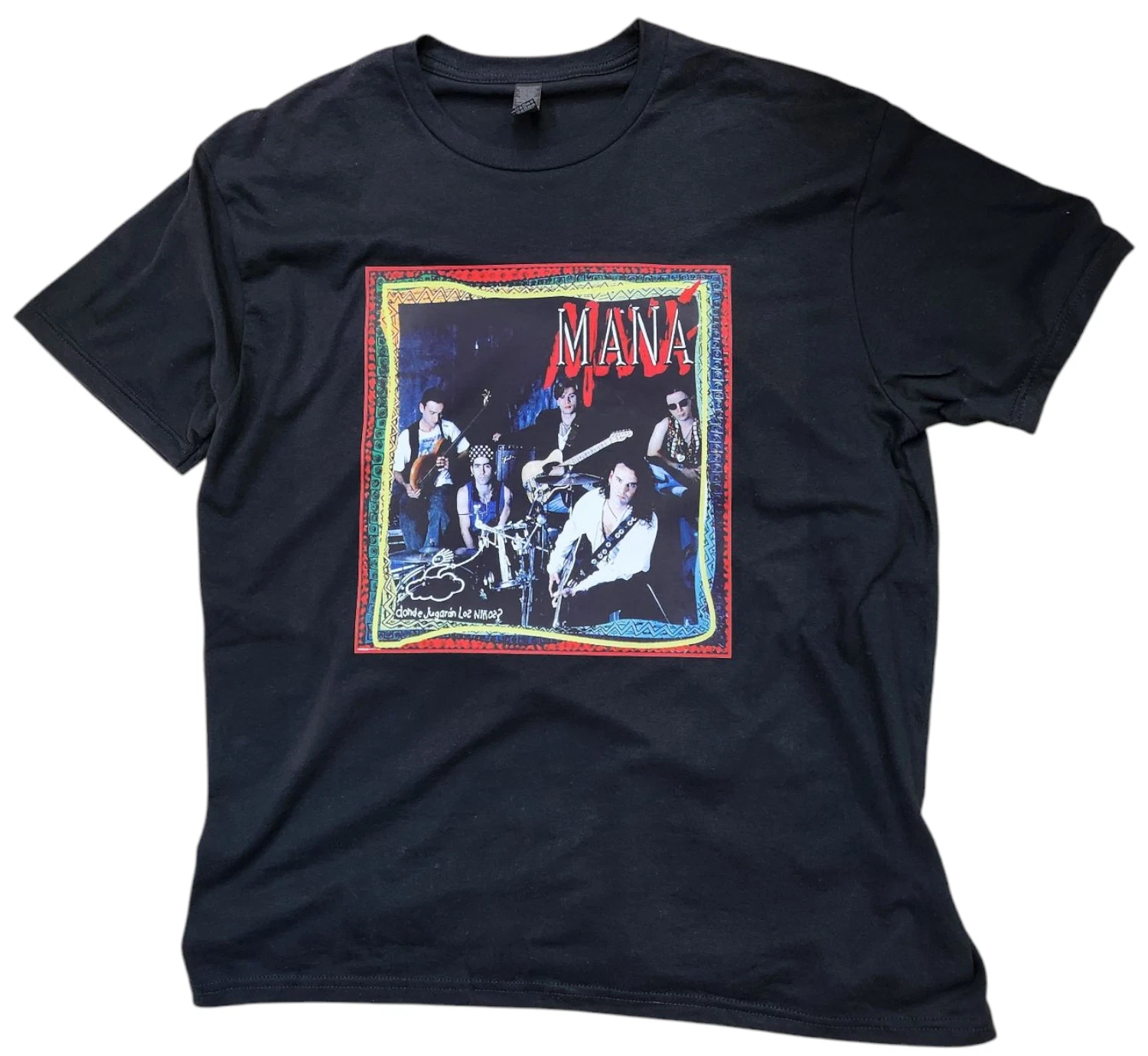 Men's Mana Rock Band T-shirt Color Black Soft Style 80s 90s Album