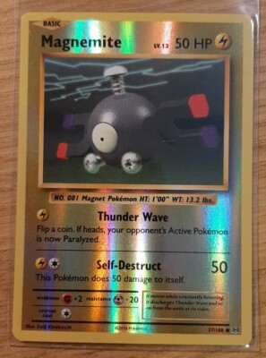 2016 POKEMON XY EVOLUTIONS MAGNEMITE REVERSE HOLO 37/108
