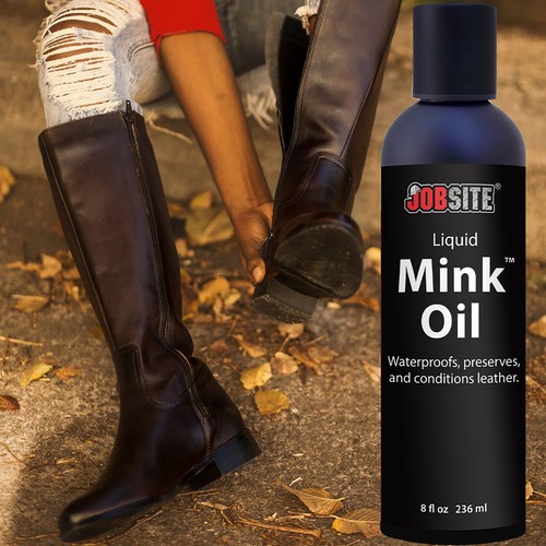 JobSite Premium Mink Oil Leather Waterproof Liquid - Picture 4 of 6
