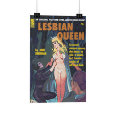 Lesbian Queen Pulp Novel Poster Print Card