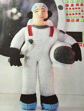 KNITTING PATTERN Alan Dart astronaut space toy - To boldly go doll 35cm tall DK