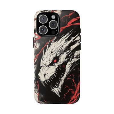 For iPhone/Galaxy/Pixel | Phone Ink Case - Crimson Bone Dragon