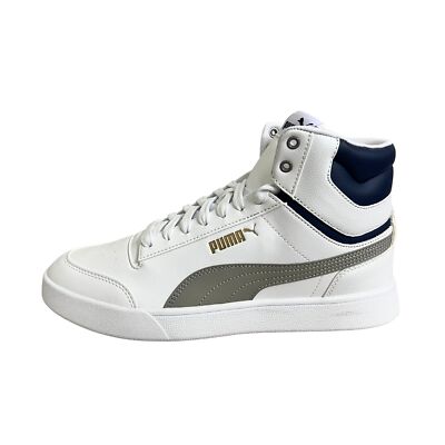 Puma Shuffle Mid weiß/grau/blau/gold Damen-Sneaker im Basketball Look 380748-15