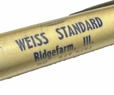 Vintage Ridgefarm Illinois Weiss J-M Standard Oil Gas Station Gasoline IL Pen
