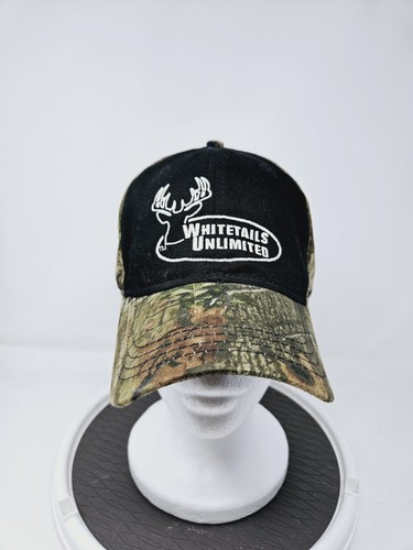 Whitetails Unlimited Mütze Kappe Strapback schwarz grün Camouflage Buck Geweih Jagd NEU