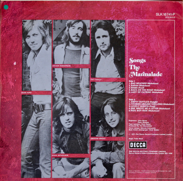 The Marmalade Songs LP Album Vinyl Schallplatte 009 eBay