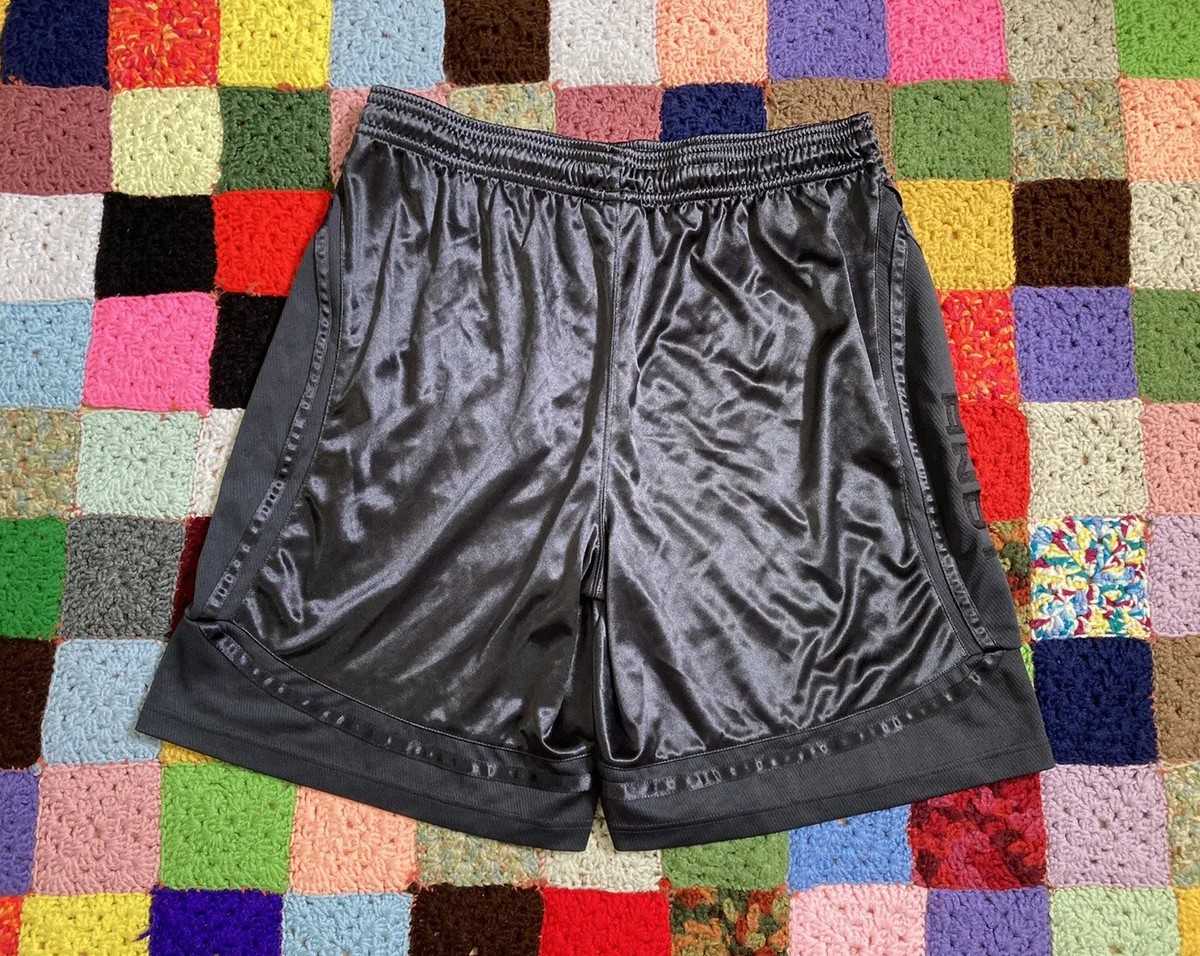 AND1 Shorts Mens XXL 2XL Shiny Dark Gray Clutch Shooter