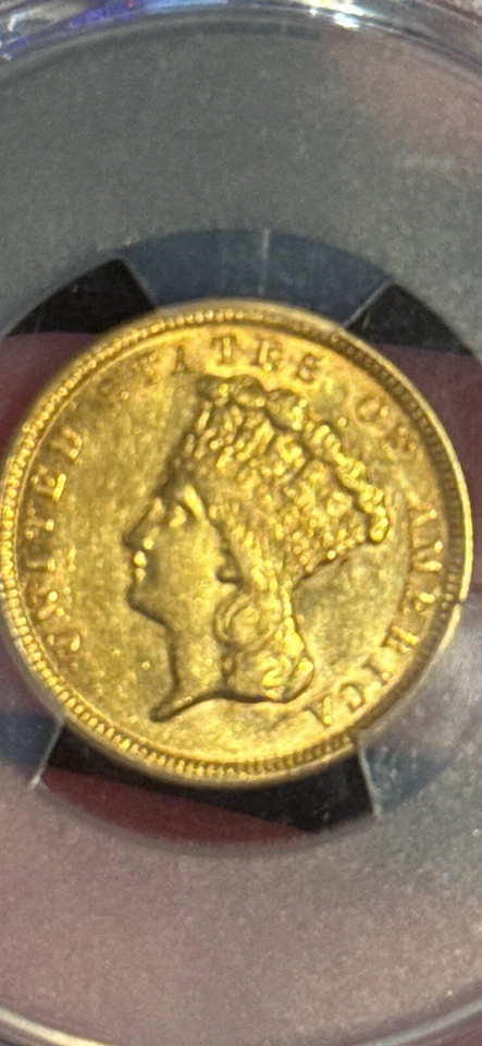 RARE 1854 $3 Indian Princess Head Gold Coin PCGS AU-clean (Only 138,000 Minted) - Image 4 of 4