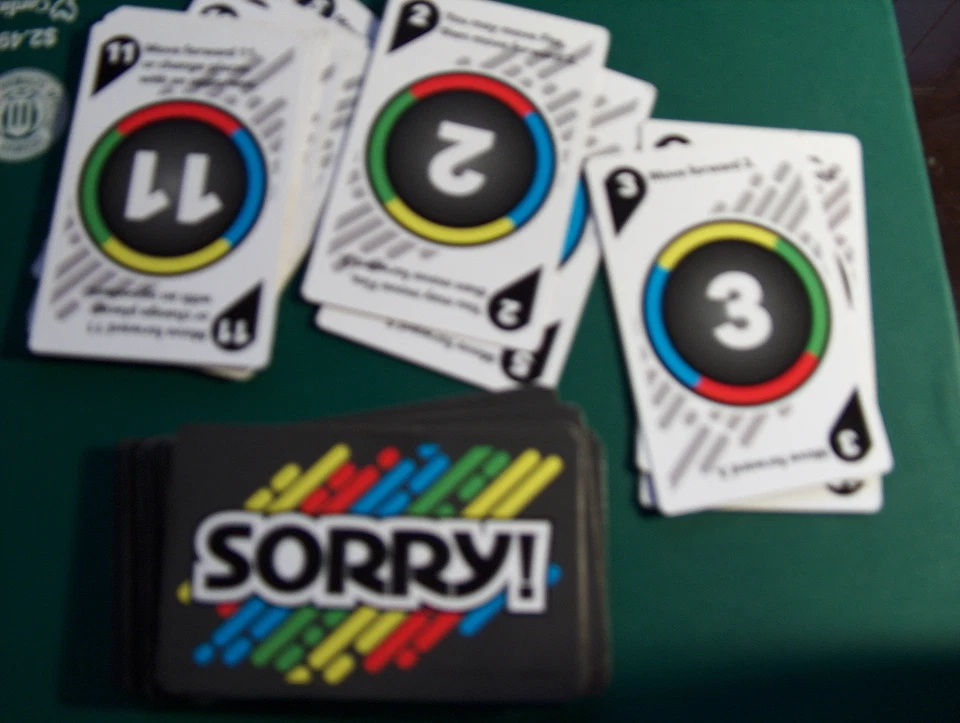 Sorry Cards Gris Juego Dibujo Baraja o Cartas Piezas de Repuesto/Piezas Hasbro Foto 3 de 4