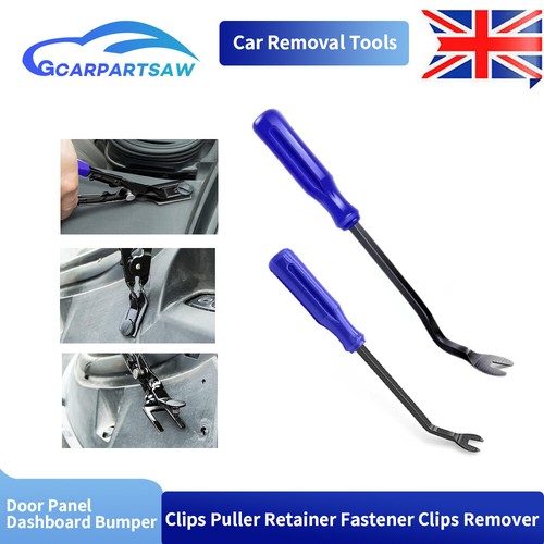 2PCS Auto Trim Clip Upholstery Removal Tool Door Panel Fastener Pin Puller Set