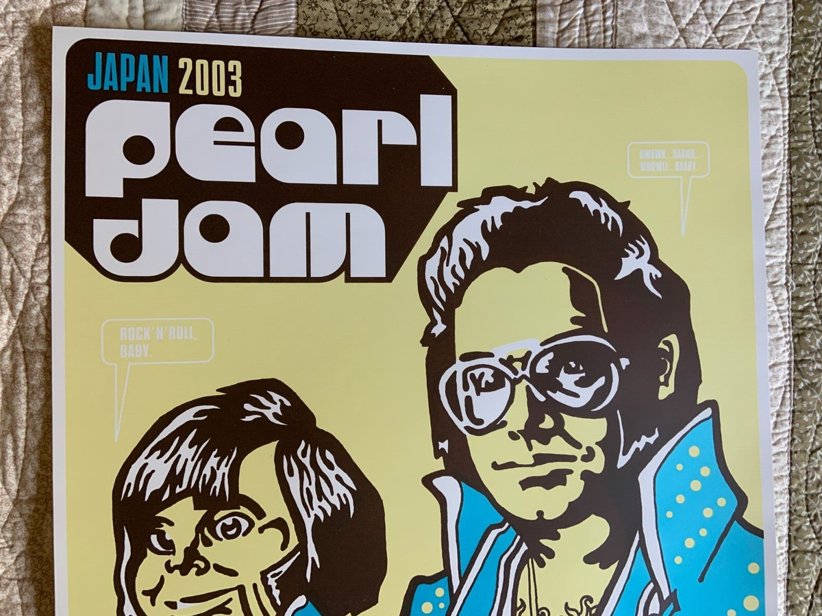 PEARL JAM CONCERT POSTER 2003 TOUR AMES BROS JAPAN ELVIS | eBay