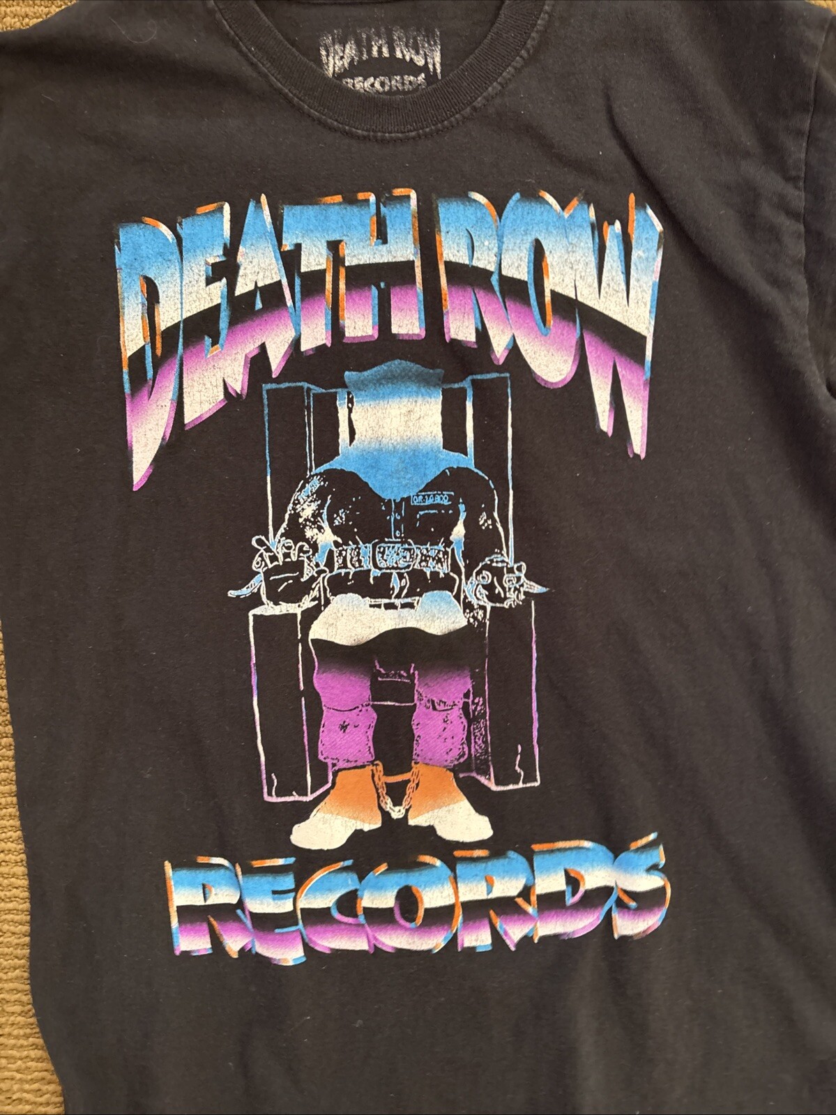 FILA T shirt maglietta Death Row Records 100% cotone manica corta piccola nera