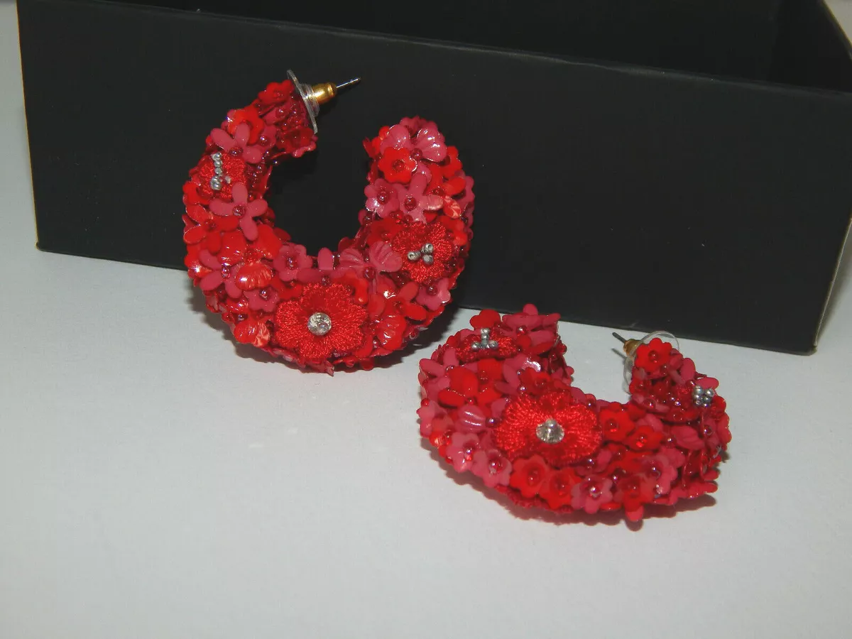 Anthropologie red best sale earrings