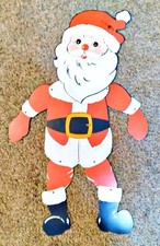 Adorable SANTA CLAUS - OTC POSABLE Die-Cut Paper Wall Decoration