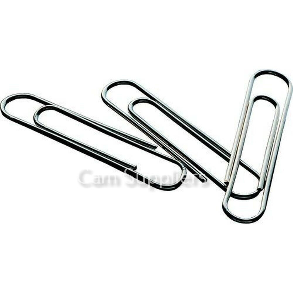 Quality Plain No Tear Paper Clips 25mm75mm Steel Metal Small Large XL