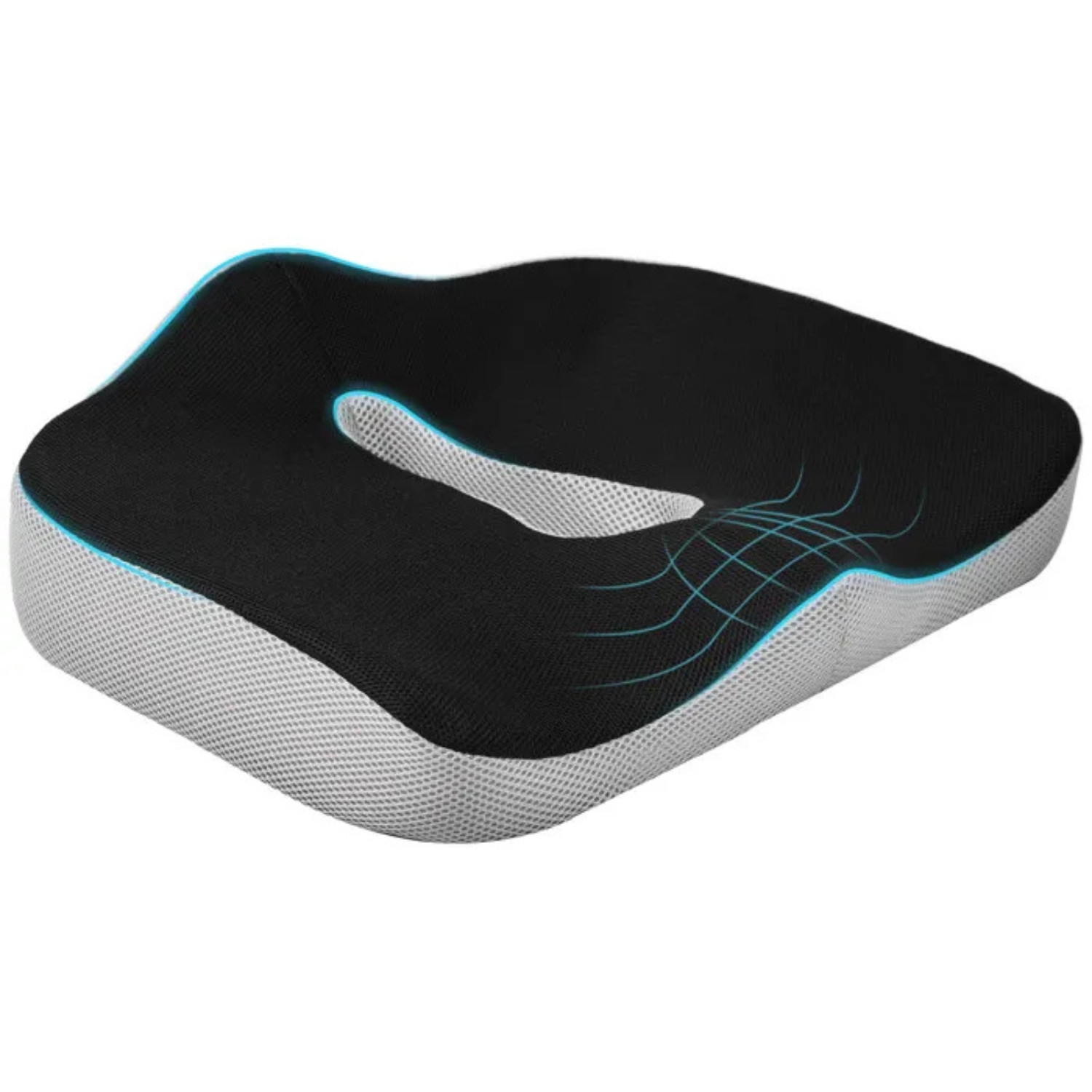 Coussin coccyx en mousse mémoire de forme premium, assise ergonomique haute densité
