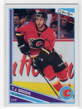 T.J. Brodie 13-14 O-Pee-Chee Hockey Base Common #487 Calgary Flames