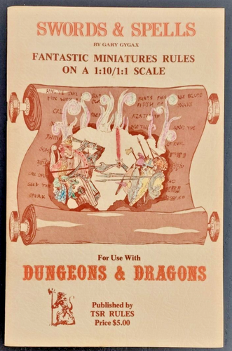 TSR Swords and Spells supplement, 1976 1st Printing, Vintage, Rare D&D - Picture 1 of 6