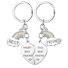 YEEQIN Funny Friend Matching Keychain Set Of 2 Friendship Gift Birthday