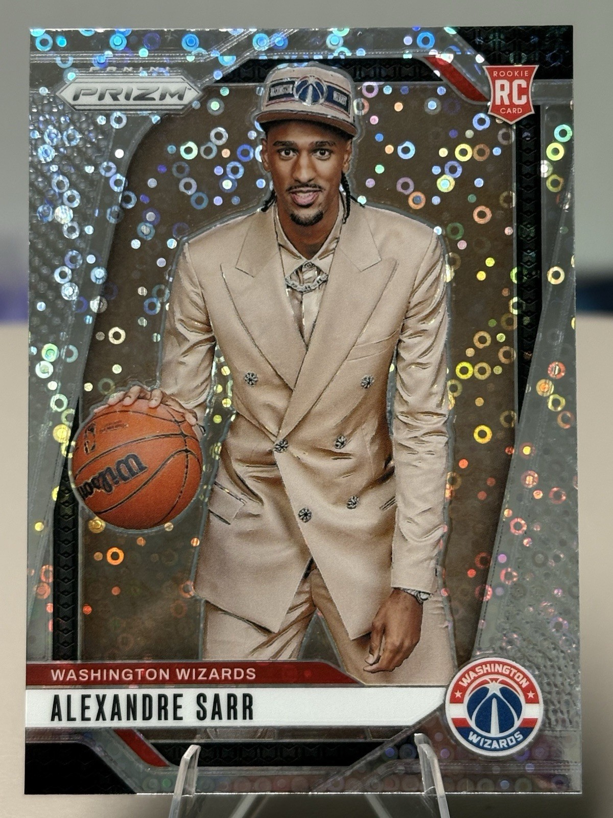 2024-25 Panini Prizm Alexandre Sarr RC #264 Image Variation Disco Prizm Wizards