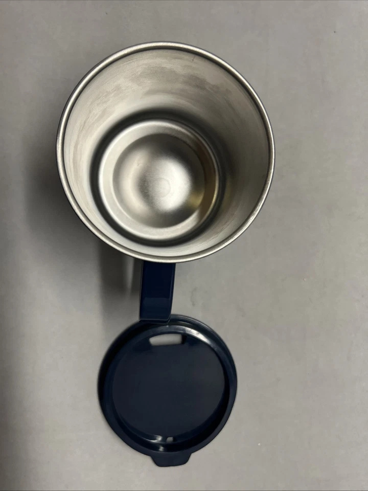 Taza de campamento azul con tapa REI COOP gráfica de acero inoxidable 12 oz Foto 3 de 4