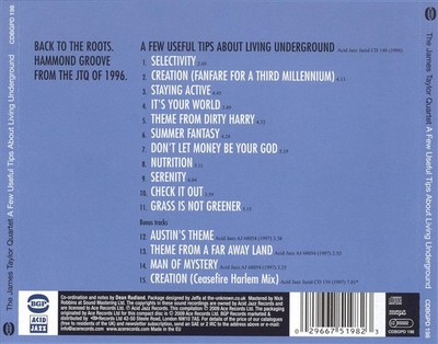 JAMES TAYLOR QUARTET A FEW USEFUL TIPS ABOUT LIVING UNDERGROUND [BONUS TRACKS] N