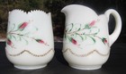 Handpainted Heisey Opal Beaded Swag, No. 1295, Spooner and Creamer, 1899-1903 — photo 2