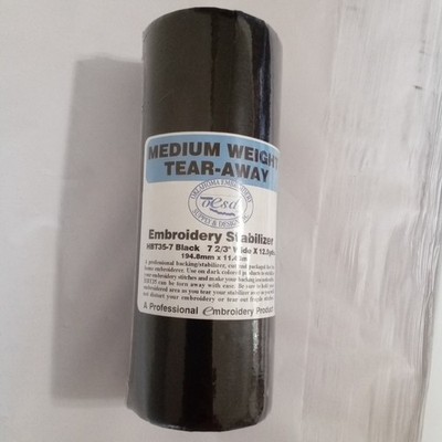 OESD Medium Weight Tearaway Embroidery Stabilizer 7 2/3'' x 12.5 yds Black NEW