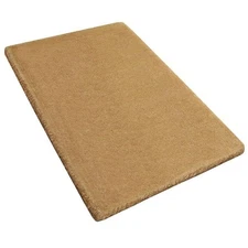 Door Mat 22 in. x 36 in. Tan Plain No Border Coir Coconut Fibre Tufted Weave