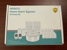 GRSICO Wireless Home Alarm System 15 Piece Kit WiFi Alarm System for Home Sec...
