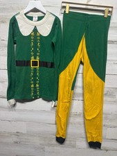 Hanna Andersson Organic Cotton ELF Holiday Pajama Set - Boys Size 12 150 cm -