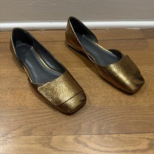 Sarto By Franco Sarto Tracy Metallic Bronze Leather D  Orsay Flats Women Size 6.5