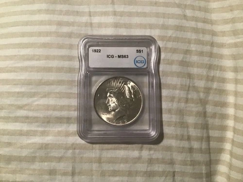 🇺🇸 FOR SALE: 1922 P Peace Silver Dollar - ICG MS63 Certified Uncirculated 🇺🇸