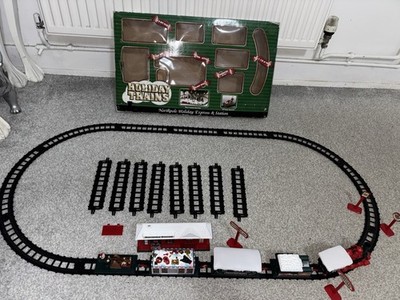 Premier North Pole Holiday Express Zug bewegliche Geräusche funktionieren Weihnachten Vintage