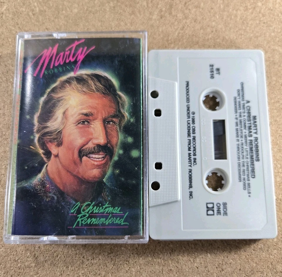 A Christmas Remembered by Marty Robbins (Cassette, 1990, Sony Music) Oldies - Imagem 2 de 3