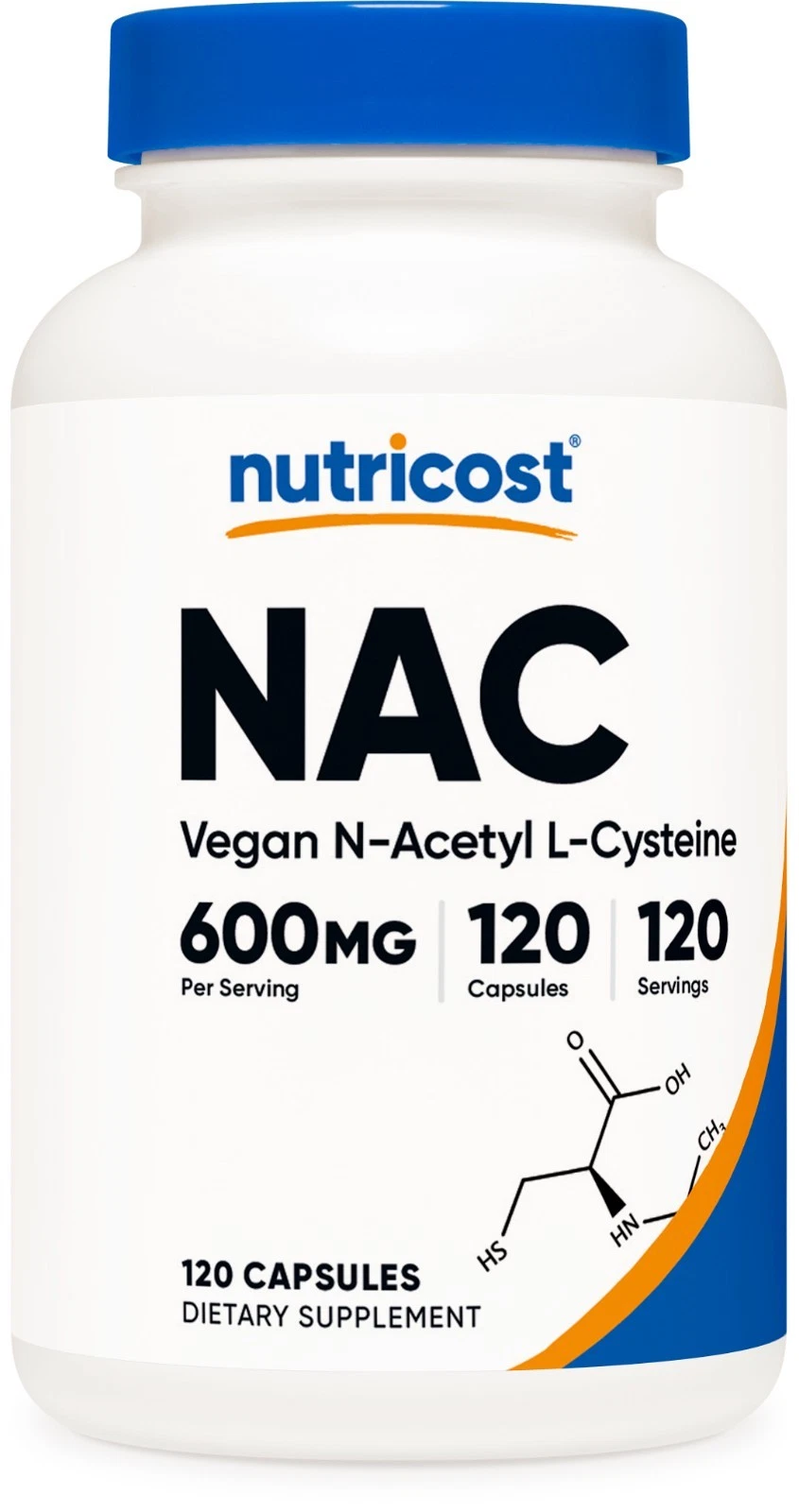 Nutricost NAC 600mg, 120 Vegan Caps - Glutathione Precursor, Non-GMO