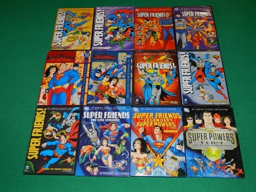 Super Friends Complete Series DVD 12 sets    Super Powers   Some sets New Sealed