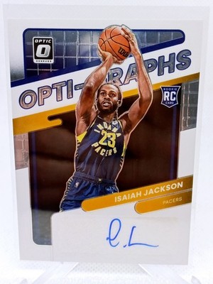 2021 Panini Donruss Optic Opti-Graphs /99 Isaiah Jackson Rookie Auto RC