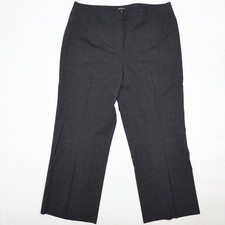 Lafayette 148 Pants Women's 16 Gray Virgin Wool Stretch Straight Leg