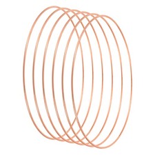 6Pcs 11.8 Inch Dream Catcher Rings Metal Macrame Wreath Rose Gold