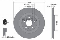 2X Bremsscheibe Pagid 55383NHC FüR Vw Touareg CR7 RC8 Tfsi 4Motion Ehybrid Tdi