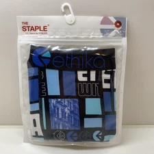 Ethika The Staple Fit BLUE Print Boxer Brief Medium Brand NEW!