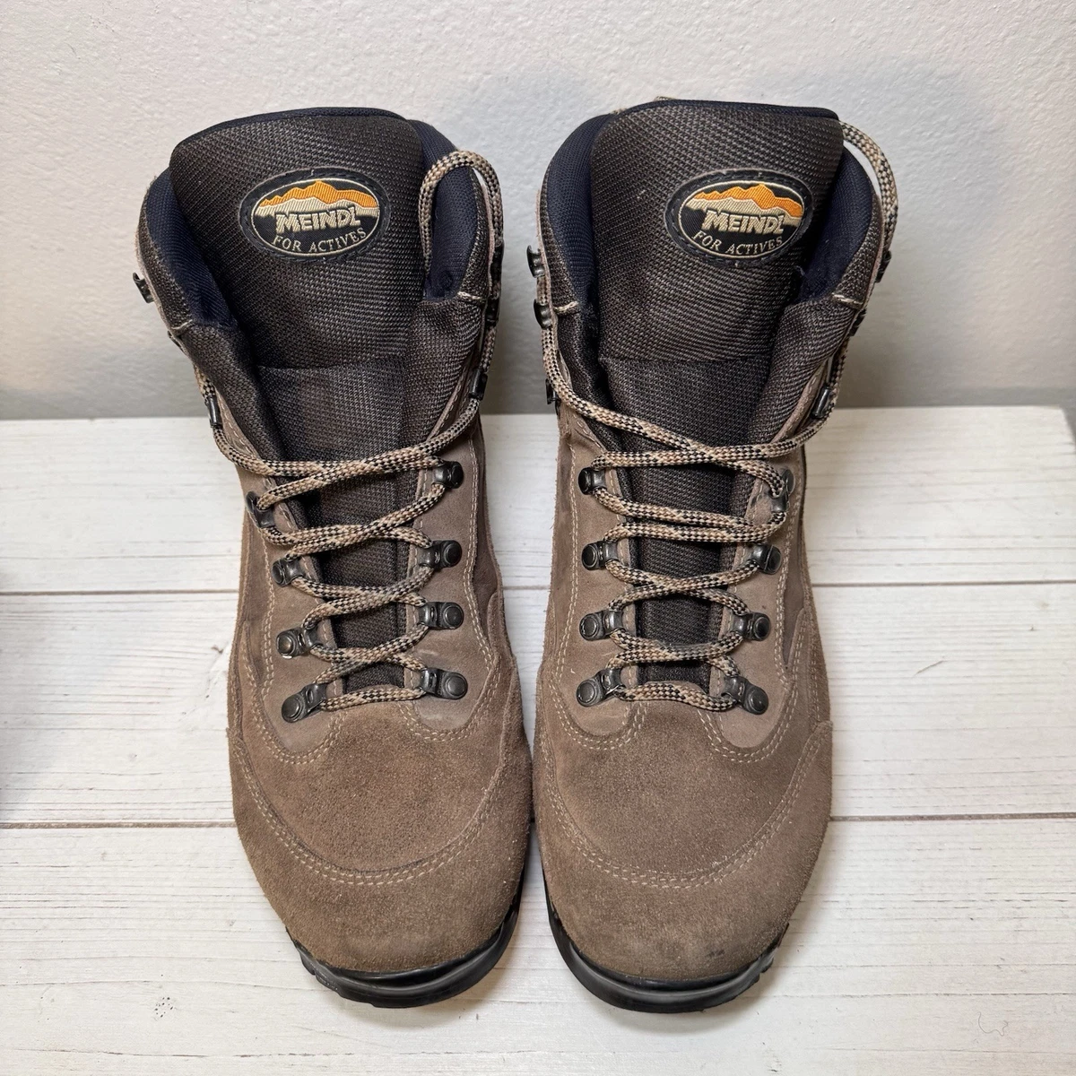 Meindl Vintage Brown Roughout Leather Lace to Toe Hiking Mountain Boots Mens 6.5 Meindl Men main image 4
