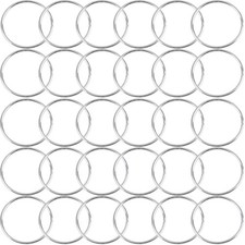 30Pcs Macrame Hoops Ring, BetterJonny 3 Inch Metal Craft Rings 3in, Silver